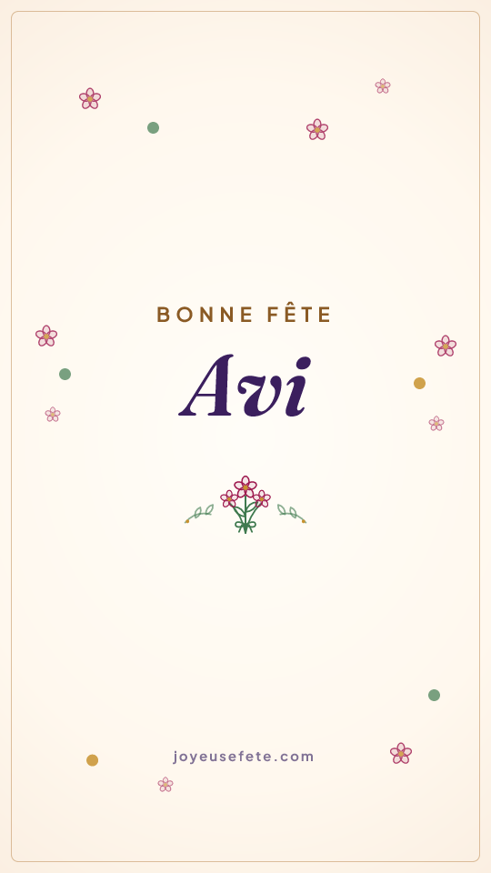 Image « Bonne fête Avi » au format story