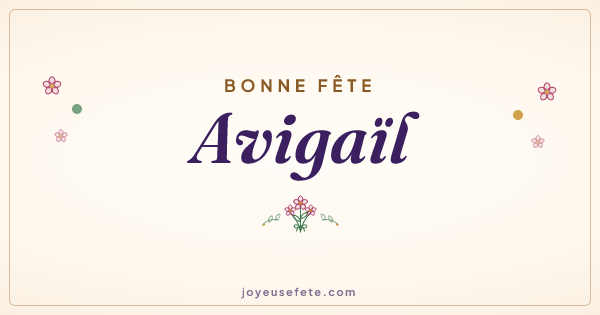 Image « Bonne fête Avigaïl » au format large