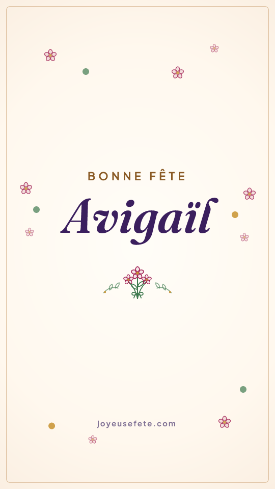 Image « Bonne fête Avigaïl » au format story