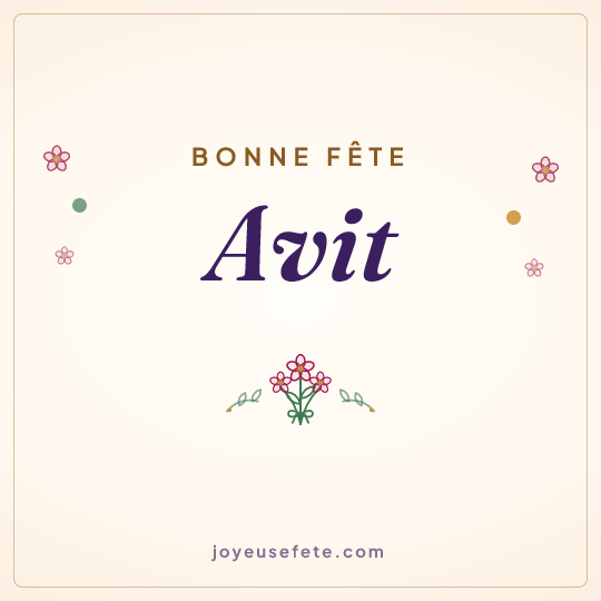 Image carrée « Bonne fête Avit » pour WhatsApp