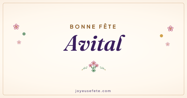 Image « Bonne fête Avital » au format large