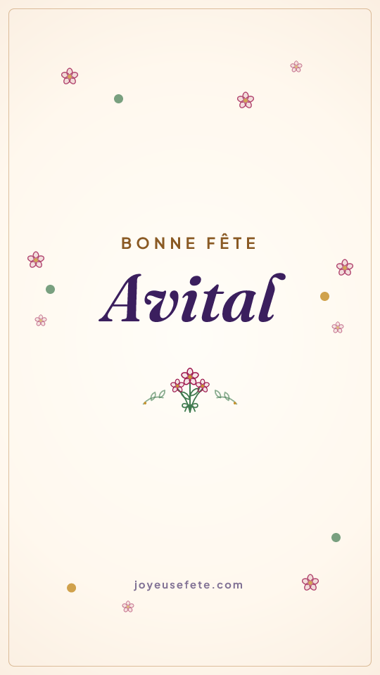 Image « Bonne fête Avital » au format story
