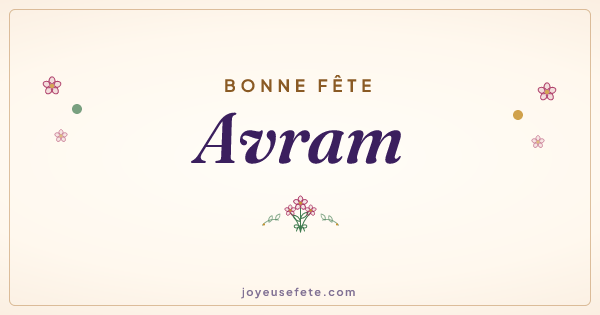 Image « Bonne fête Avram » au format large