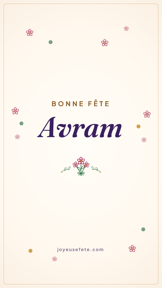 Image « Bonne fête Avram » au format story