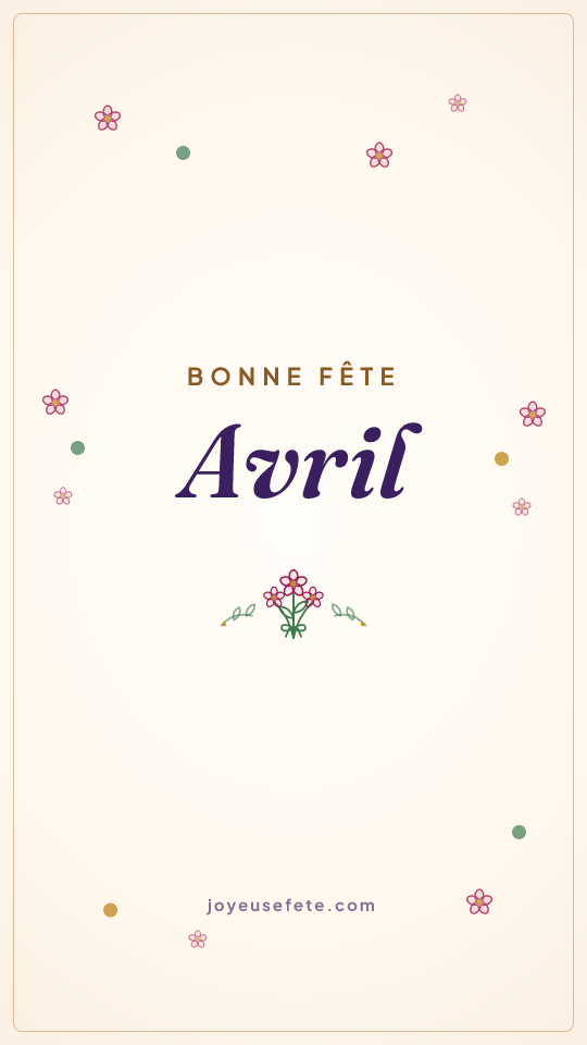 Image « Bonne fête Avril » au format story