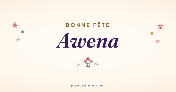 Image « Bonne fête Awena » au format large