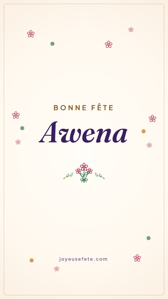 Image « Bonne fête Awena » au format story