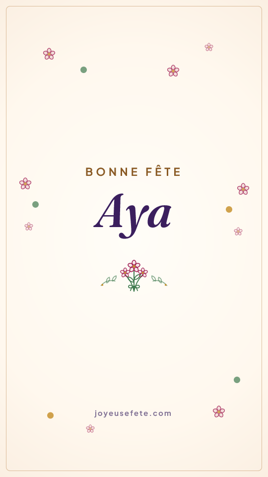 Image « Bonne fête Aya » au format story