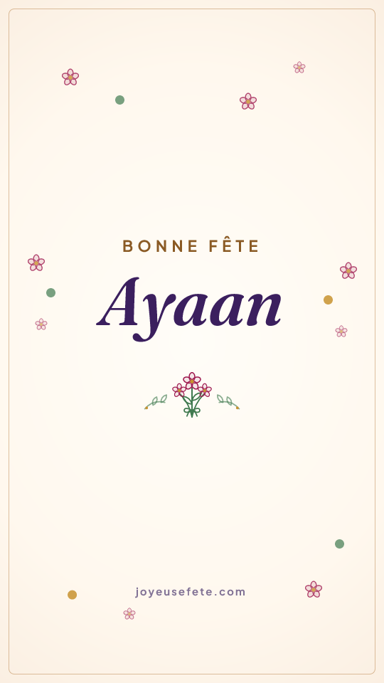 Image « Bonne fête Ayaan » au format story