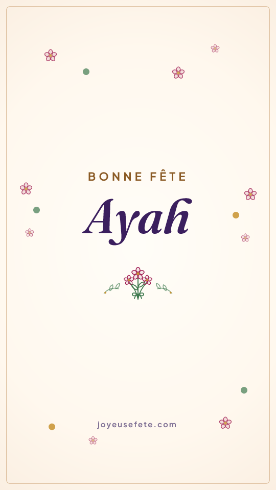 Image « Bonne fête Ayah » au format story