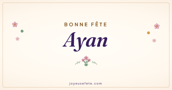 Image « Bonne fête Ayan » au format large