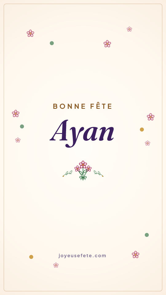 Image « Bonne fête Ayan » au format story