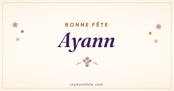 Image « Bonne fête Ayann » au format large