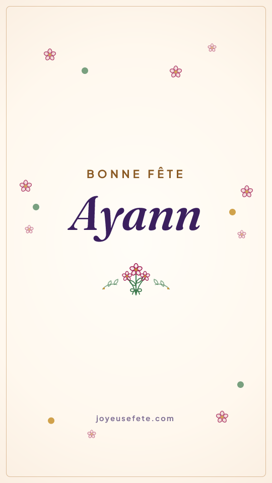 Image « Bonne fête Ayann » au format story