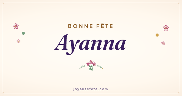 Image « Bonne fête Ayanna » au format large