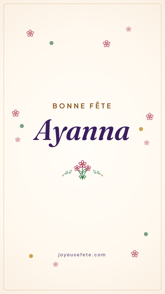 Image « Bonne fête Ayanna » au format story