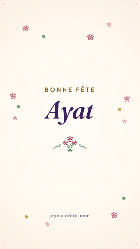 Image « Bonne fête Ayat » au format story