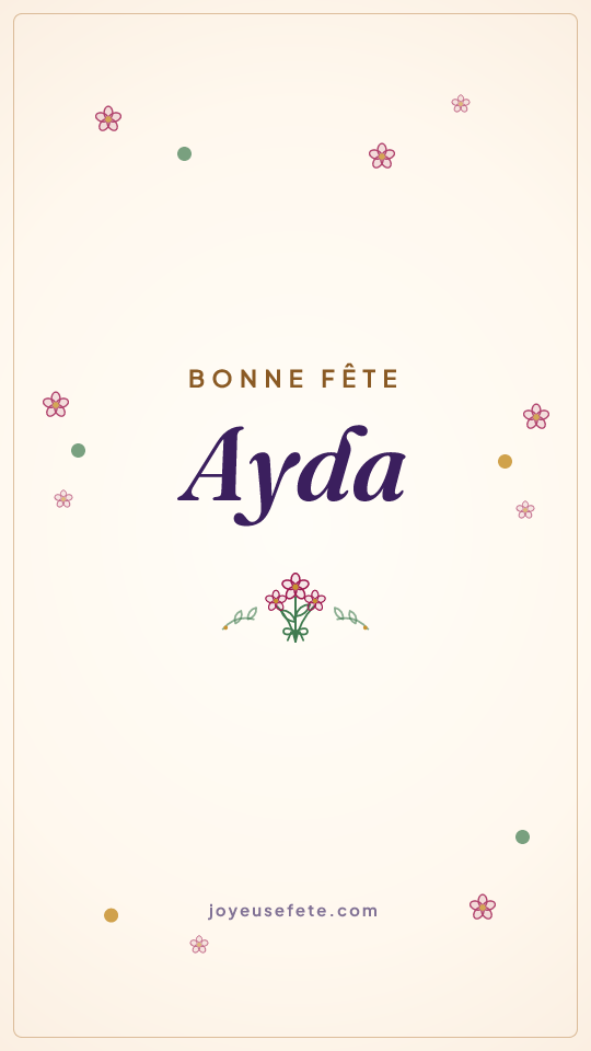 Image « Bonne fête Ayda » au format story
