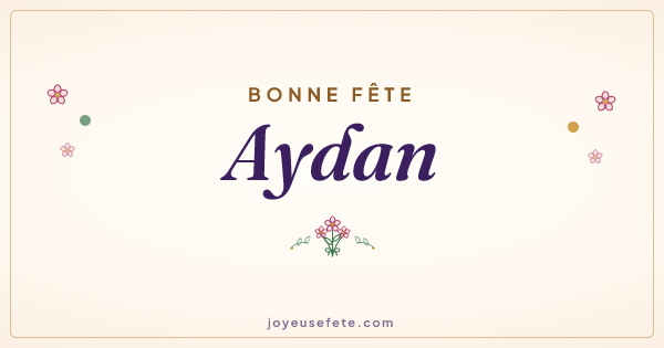 Image « Bonne fête Aydan » au format large