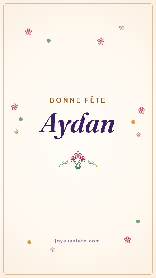 Image « Bonne fête Aydan » au format story