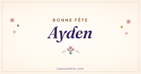 Image « Bonne fête Ayden » au format large