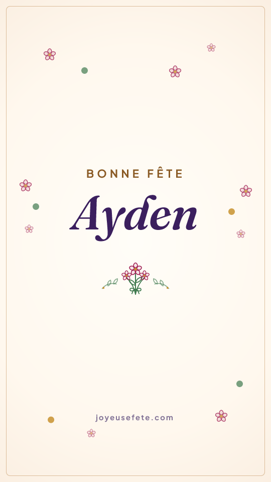 Image « Bonne fête Ayden » au format story
