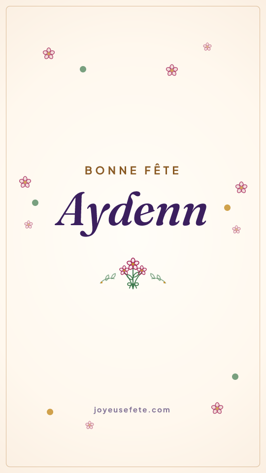 Image « Bonne fête Aydenn » au format story