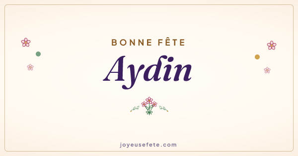 Image « Bonne fête Aydin » au format large