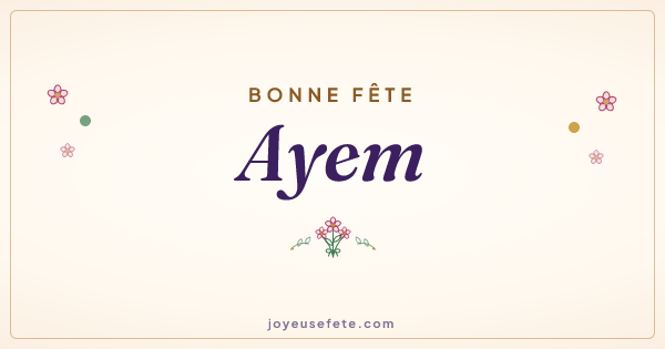 Image « Bonne fête Ayem » au format large