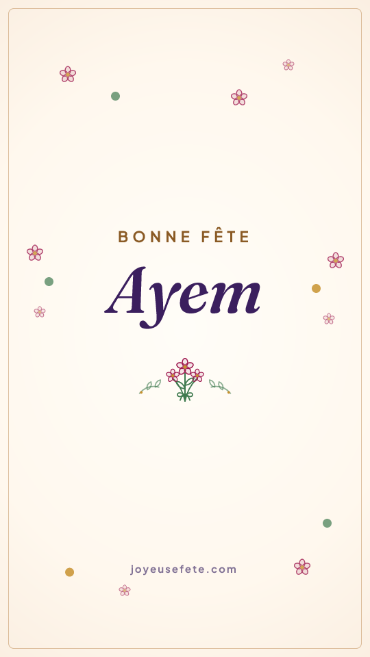 Image « Bonne fête Ayem » au format story