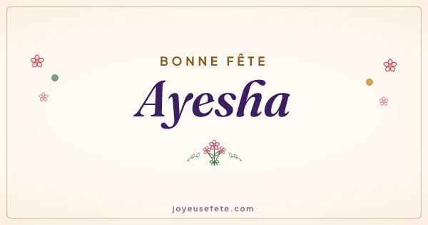 Image « Bonne fête Ayesha » au format large