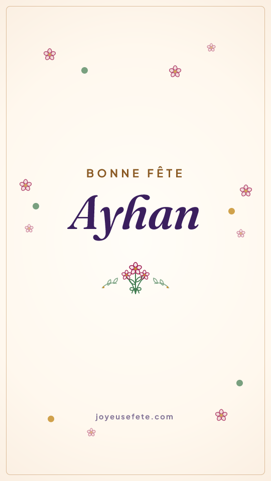 Image « Bonne fête Ayhan » au format story