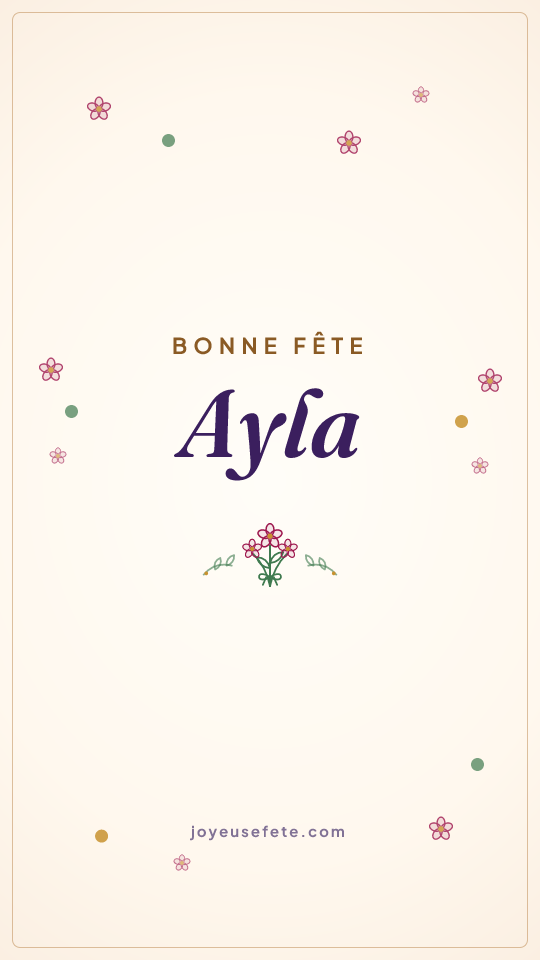 Image « Bonne fête Ayla » au format story