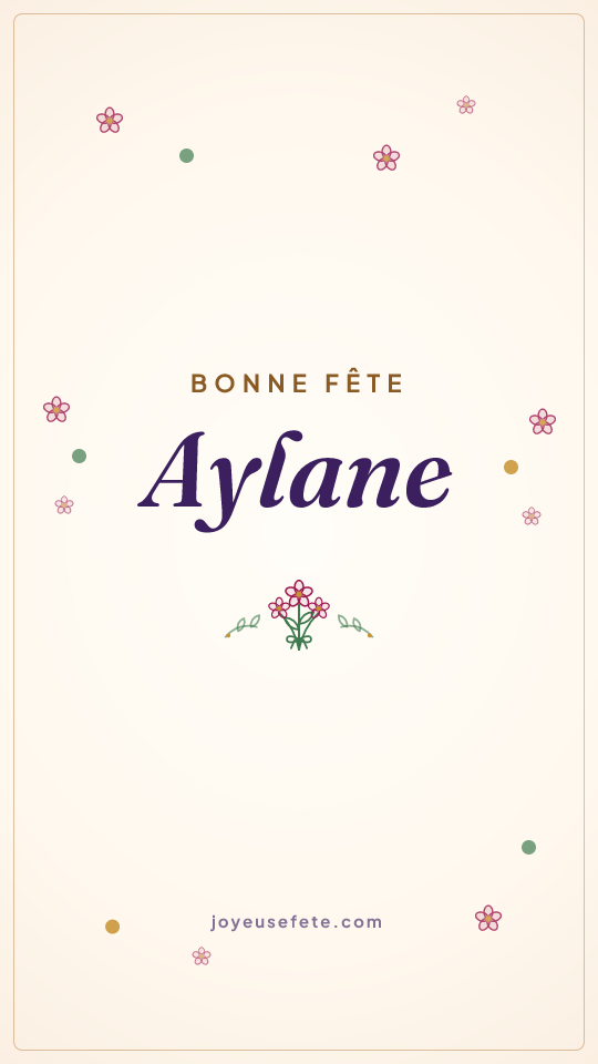Image « Bonne fête Aylane » au format story