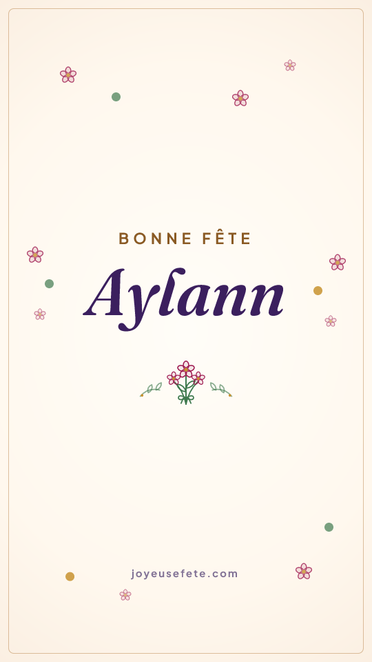 Image « Bonne fête Aylann » au format story