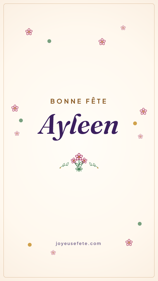 Image « Bonne fête Ayleen » au format story