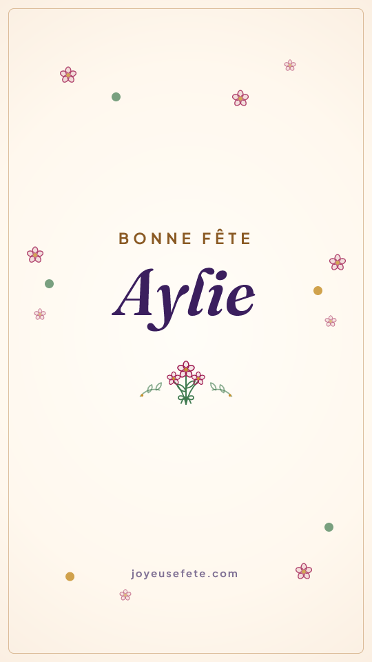 Image « Bonne fête Aylie » au format story