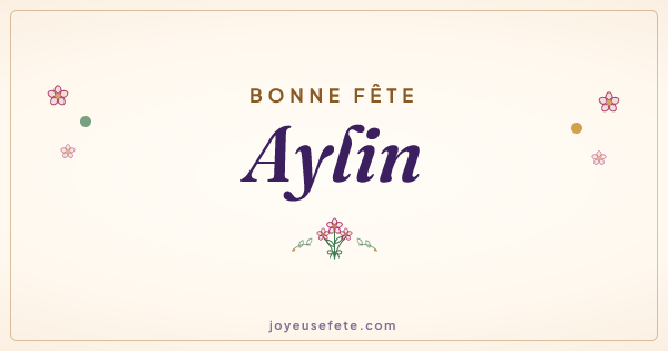 Image « Bonne fête Aylin » au format large
