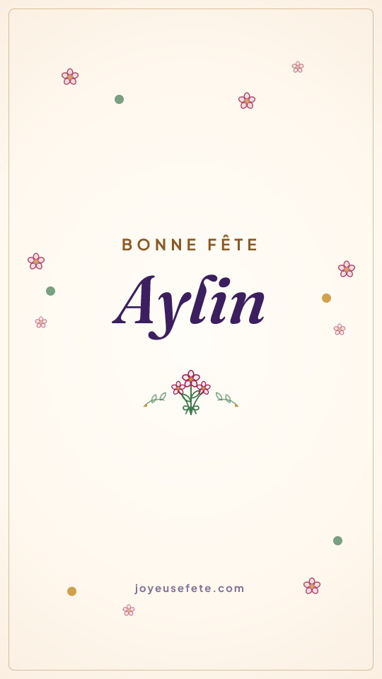 Image « Bonne fête Aylin » au format story