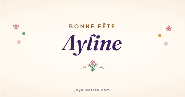 Image « Bonne fête Ayline » au format large