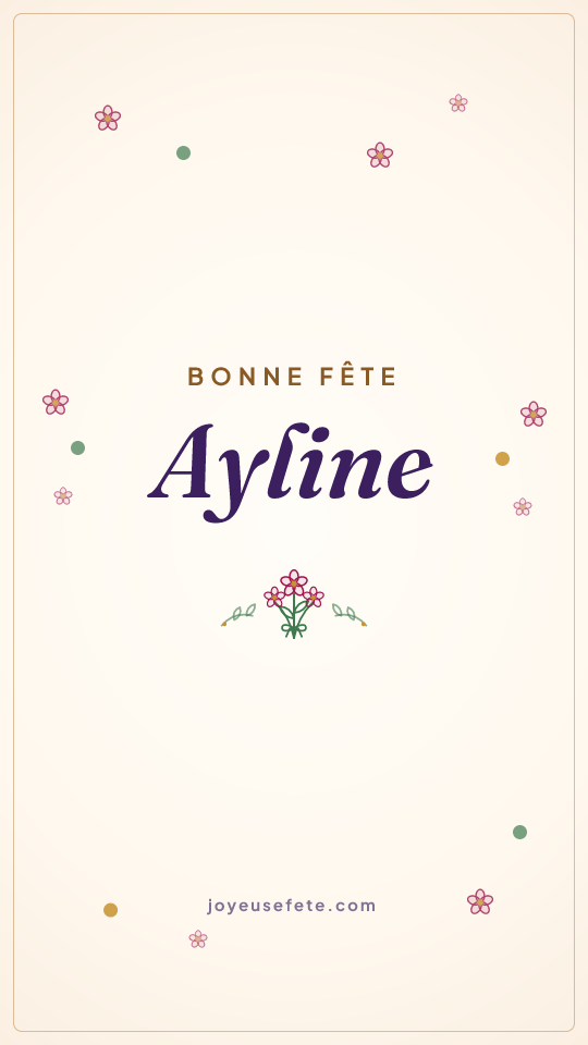 Image « Bonne fête Ayline » au format story