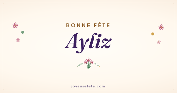 Image « Bonne fête Ayliz » au format large