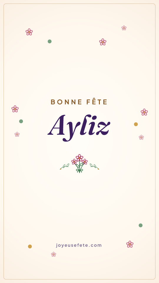 Image « Bonne fête Ayliz » au format story