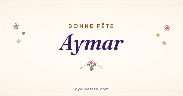Image « Bonne fête Aymar » au format large