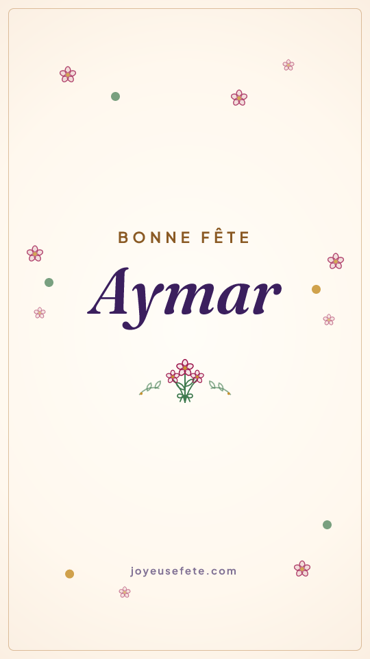 Image « Bonne fête Aymar » au format story