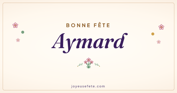 Image « Bonne fête Aymard » au format large