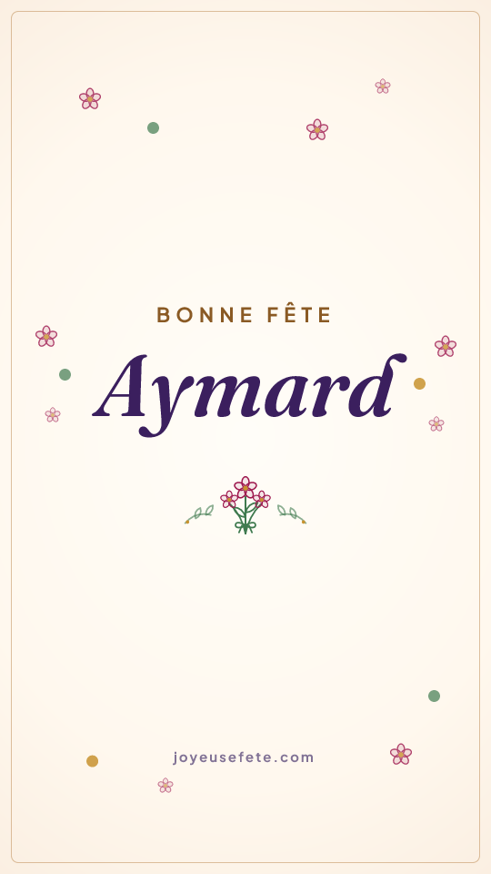 Image « Bonne fête Aymard » au format story