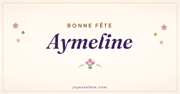 Image « Bonne fête Aymeline » au format large