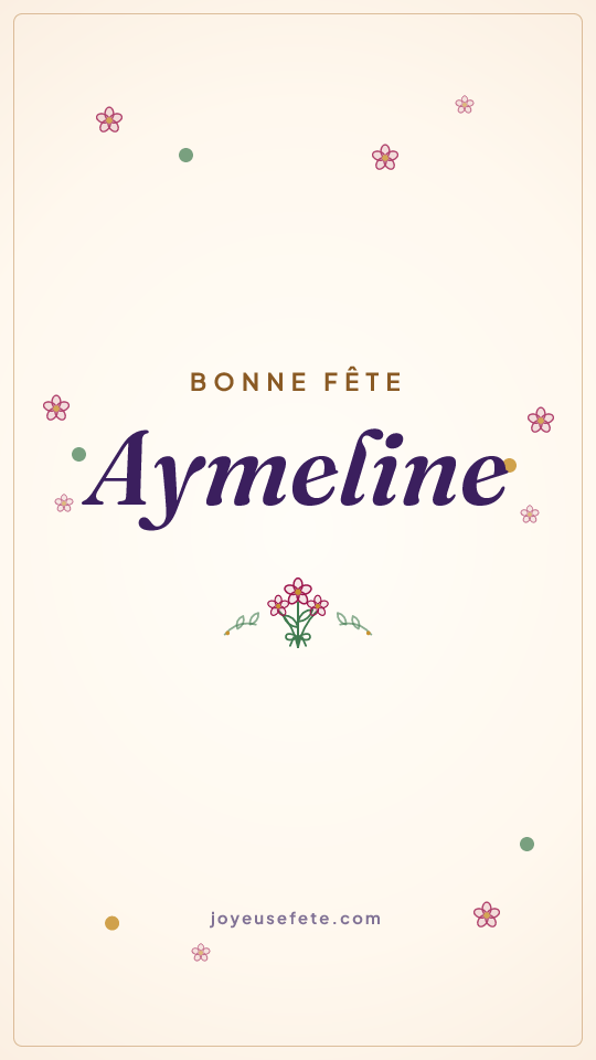 Image « Bonne fête Aymeline » au format story