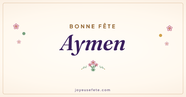 Image « Bonne fête Aymen » au format large
